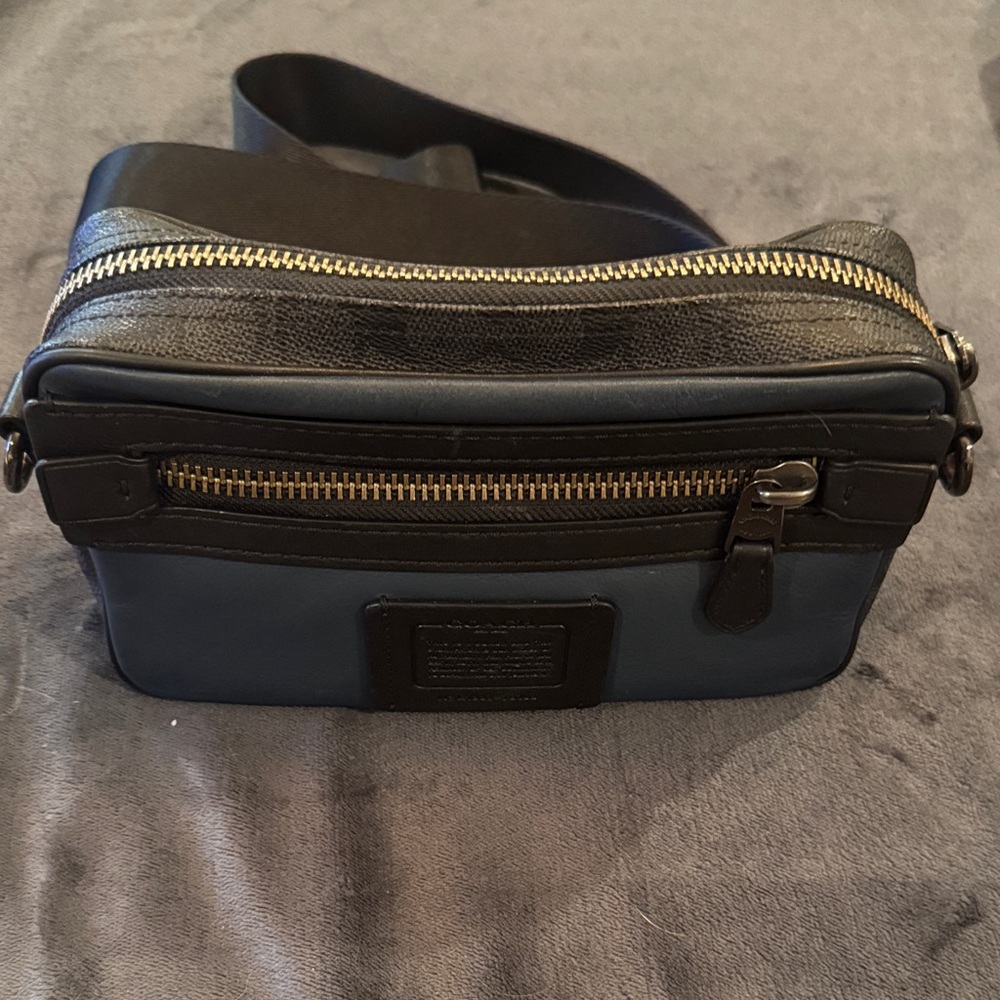 Coach Black and Blue Men's Belt Bag